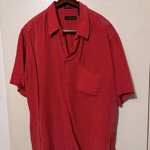 Jhane Barnes Orange/Red Velvet XL dress shirt